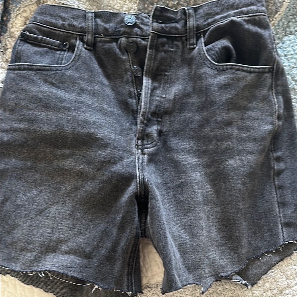 PacSun High Waist Black Denim Shorts